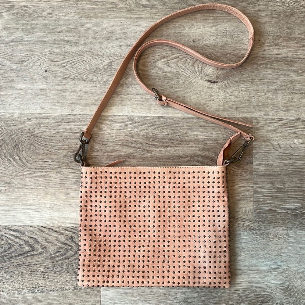 Platania made in Italy studded leather crossbody